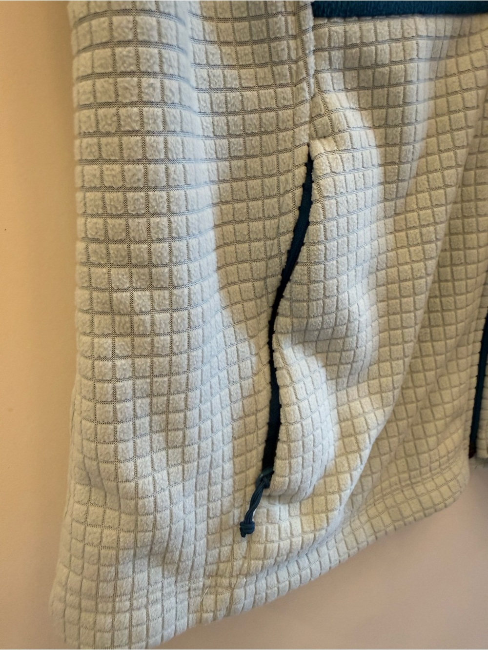 Lands’ End Women’s M Blue Fleece Full Zip Vest Textured Colorblock Outdoor - Picture 3 of 8